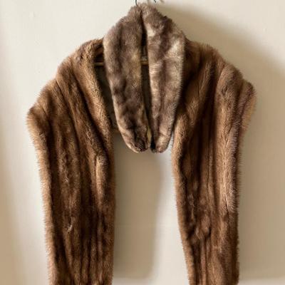 Vintage Mink Stole & Sweater/Cardigan Collar By Plymouth Furs