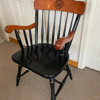 Vintage Minnehaha Academy Black Captains Arm Chair