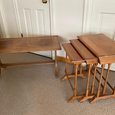Vintage Nesting Tables & Coffee Table 
