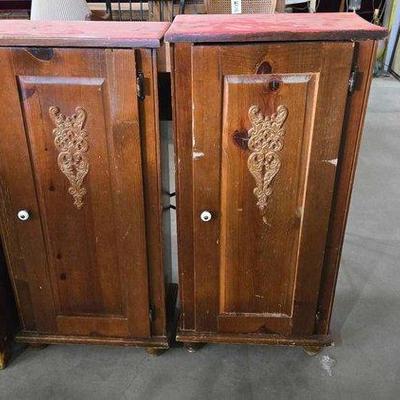 #4738 • (2) Wooden Storage Shelves
