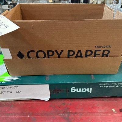 #6303 • 37”-70” TV Wall Mount and Box of Hand Tools
