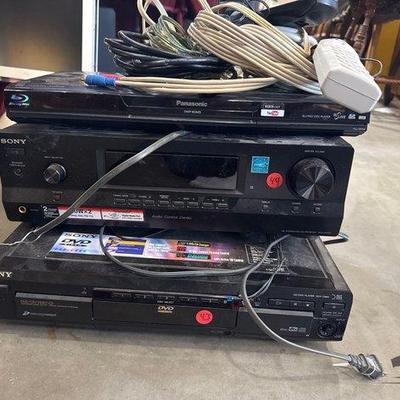 #7050 • Panasonic Blu-Ray Player, Sony DVD/CD 5 Disc Changer, Sony Audio Control Center
