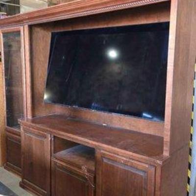 #4298 • 2 Piece Wooden Entertainment System with TV
