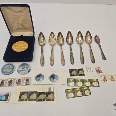 #1912 • Medal, Spoons, Stamps & Casino Chips
