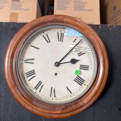 #7504 • Round Wooden Wall Clock
