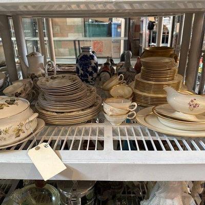 #3104 • Fine China Teacups, Plates, Tureen
