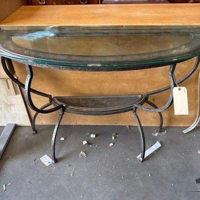 #4046 • Glass Top Entry Table
