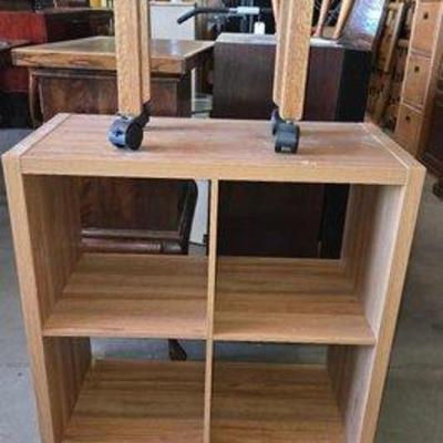 #4238 • Wooden Cubby & Small Tool On Wheels
