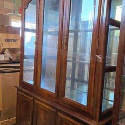 #4056 • Wooden and Glass China Cabinet
