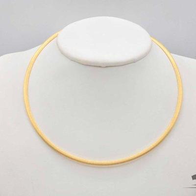 #704 • 14k Gold Omega Choker, 17.6g
