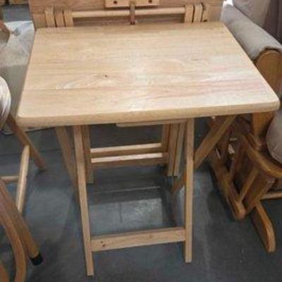 #4774 • (3) Wooden TV Trays
