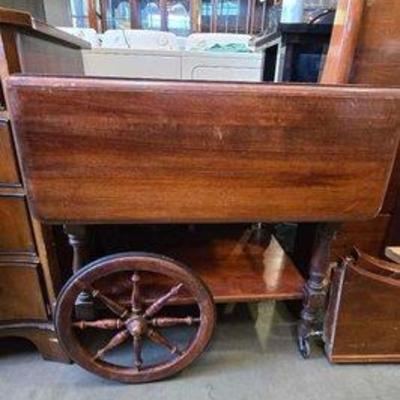 #4150 • Wooden Tea Cart
