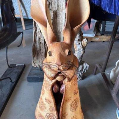 #3134 • Caped Rabbit Sculpture
