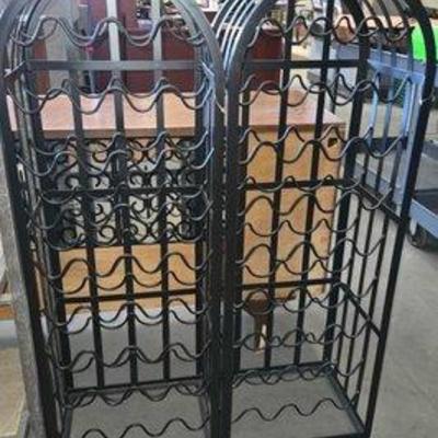 #4272 • (2) Metal Wine Racks
