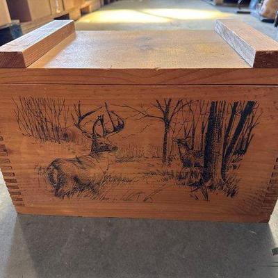#3188 • The Classic by Evans 1996 Wooden Ammo/Accessory Box
