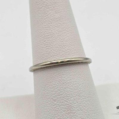 #758 • 14k White Gold Engraved Band, 1.9g
