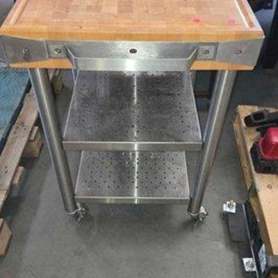 #4924 • Butcher Block on Wheels

