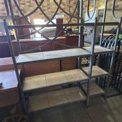 #4270 • Metal and Tile Shelf & Corner Shelf
