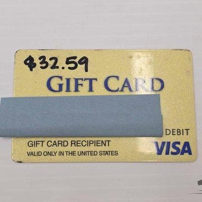 #1914 • $32.59 Visa Gift Card
