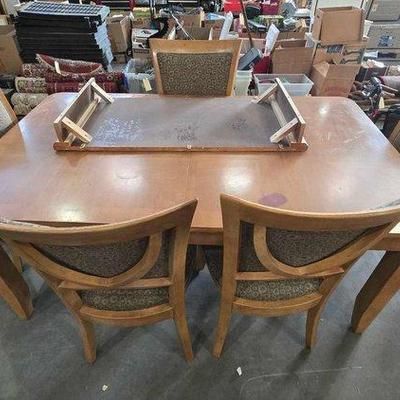 #4766 • 5 Person Table with Chairs and Leaf Extender
