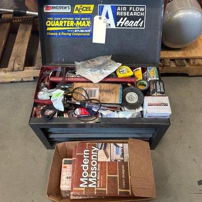 #6364 • Toolbox, Hand Tools, Masonry Book, Notebooks
