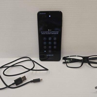 #1904 • Samsung Phone with Charger and Hex Jector Glasses
