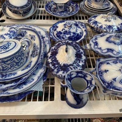 #3258 • Fine China Tureens, Serving Platters, Vase
