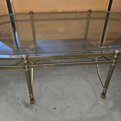 #4266 • Metal Coffee Table with Glass Top
