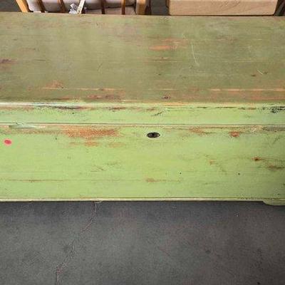 #4796 • Wooden Storage Trunk

