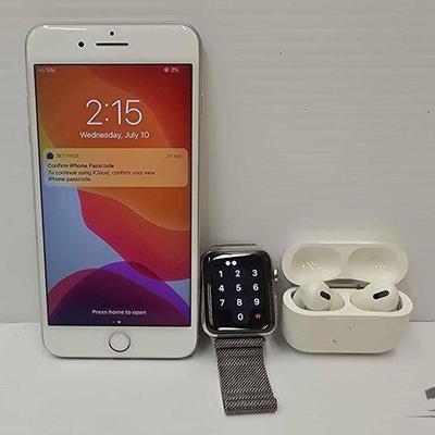 #1902 • iPhone 7 Plus, Series 3 42mm LTE iWatch and Generic Headphones
