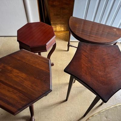 Lot 245: A Collection Of Wood Side Tables 