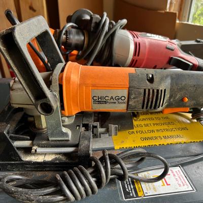 Lot 337: Chicago Electric 4” Planer Joiner And Oscillating Tool, & Black And Decker Circular Saw