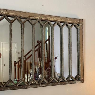 Lot 230: Rustic/ Farm House Wall Mirror 34”x 44” 