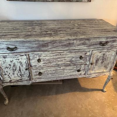 Lot 229: Vintage Shabby Chic Sideboard