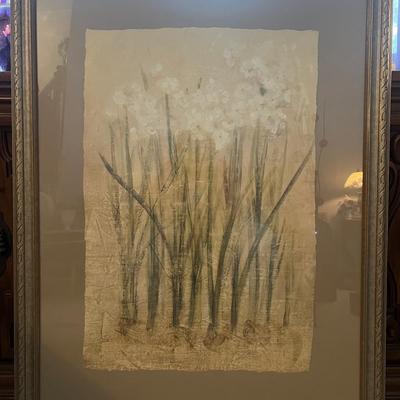 Lot 307: Large Framed Floral Art Prints - 6 Prints