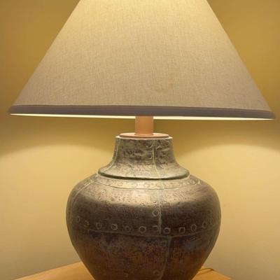 Metal Brutalist Table Lamp
