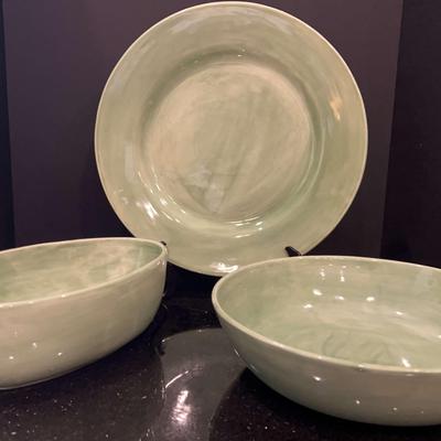 Pottery Barn “Sausalito“ Patterned Serving Pieces