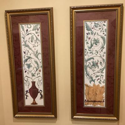 Pair Of Rectangular Wall Hangings