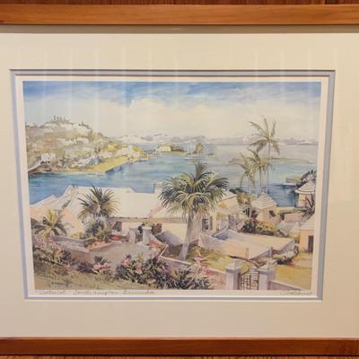 Carole Holding - Waterlot - Southampton, Bermuda Signed Framed Print