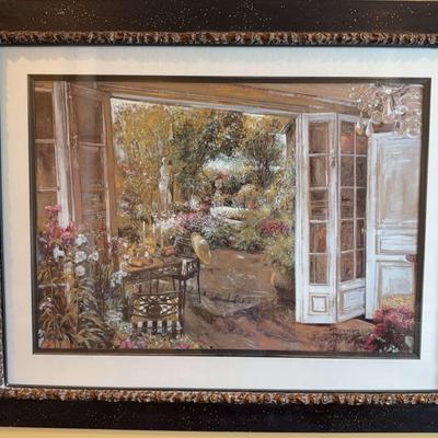 Large Framed Botanical Garden Print