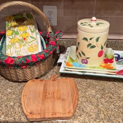 Assortment of Colorful Ceramic Platters & More