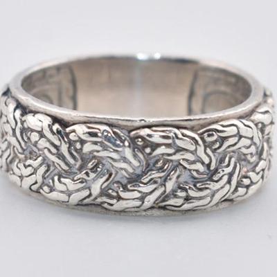 John Hardy - Sterling Silver Braided Chain Band Ring