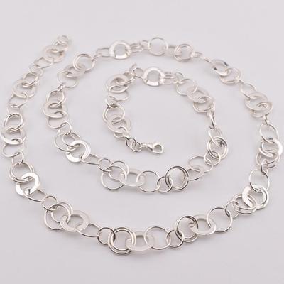 Sterling Silver Multi Circle Necklace