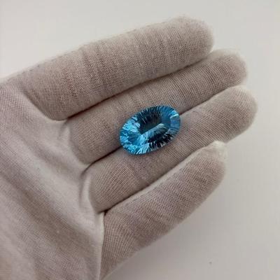 31.6 Carat Natural Fancy Oval Blue Topaz - Internally Flawless 