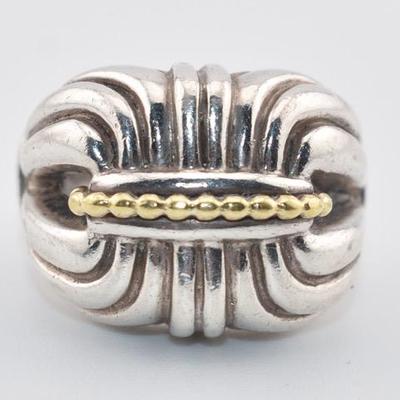 Lagos - Caviar - Sterling Silver & 18k Yellow Gold Ring
