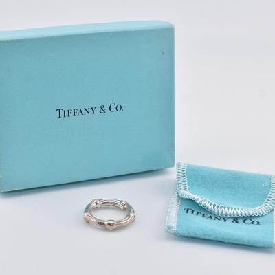 Tiffany & Co - Sterling Silver Vintage Bamboo Band Ring (1998)