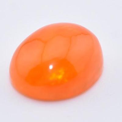7.1 Carat Oval Orange Opal Cabochon - AAA