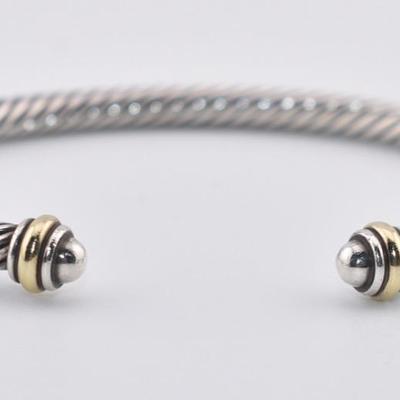 David Yurman - Sterling Silver Twisted Cable Cuff Bracelet
