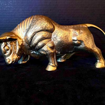 Brass Bull Figurine
