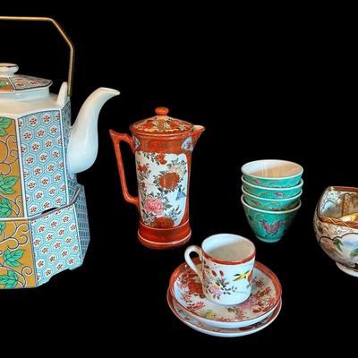 Beautiful Floral Asian Dishes - Teapots & More! 